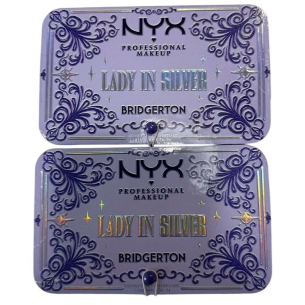 NYX Limited Edition Bridgerton Lady In Silver Buttermelt Blush Palette 2 Pack